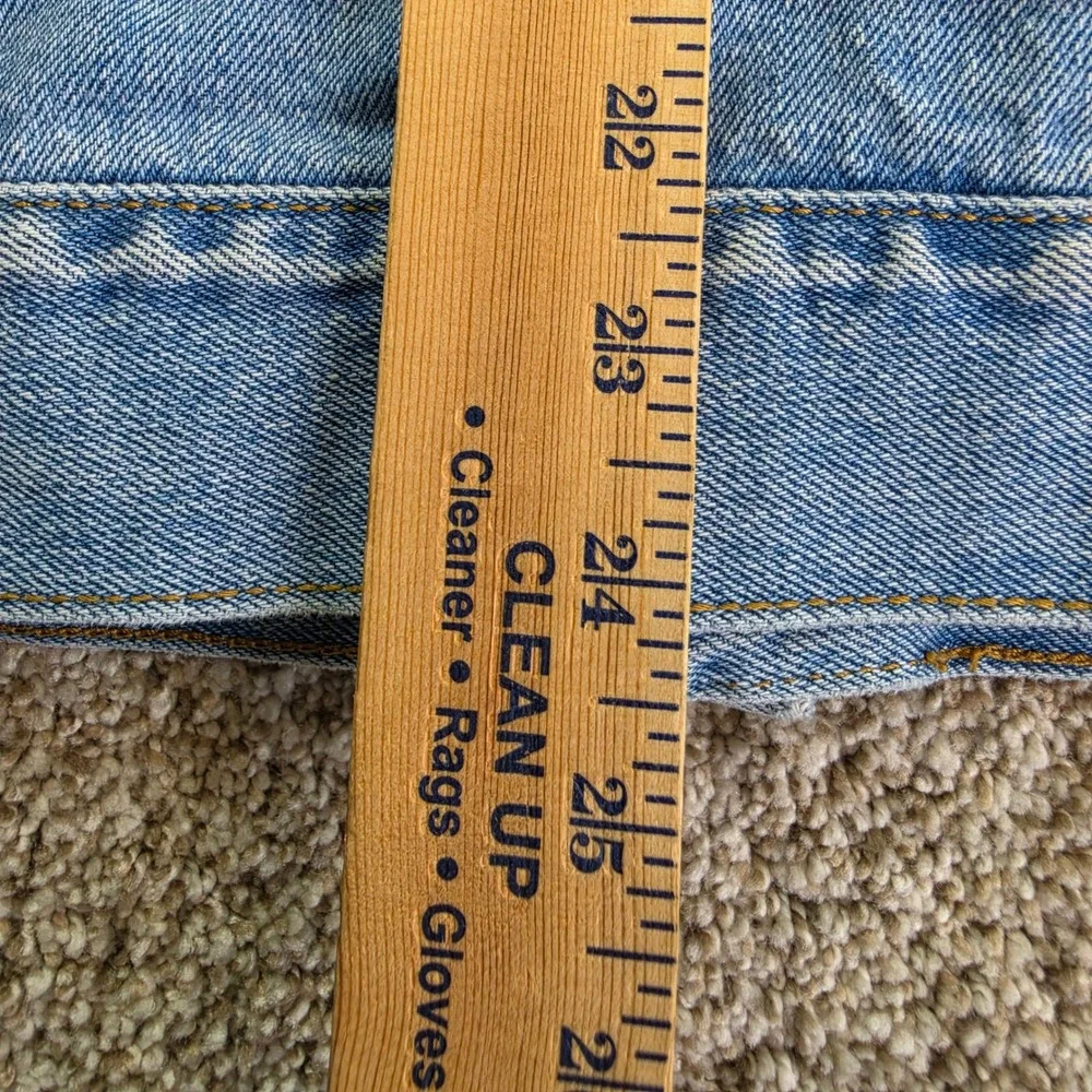 The Rail Denim Trucker Biker Jacket Mens Medium Light Wash Blue Casual Ladies